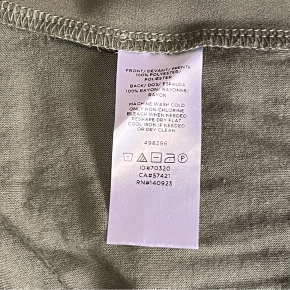 LOFT Olive Green Tank Top Size Medium Sleeveless Blouse Summer Ann Taylor Army - Picture 5 of 6